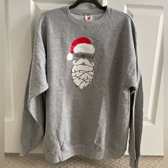 NWT Hanes Men’s Holiday Sweatshirt - Picture 1 of 6
